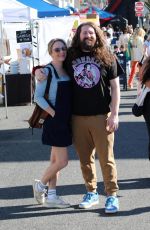 LAURA CROMPTON and Casey Abrams Shopping at Farmer