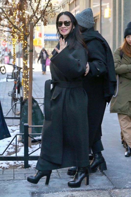 LUCY LIU Leaves The View in New York City 01/22/2025