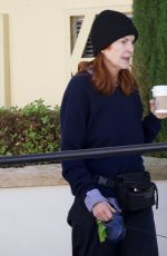 MARCIA CROSS Out with Her Dog in Santa Barbara 01/16/2025
