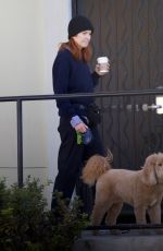 MARCIA CROSS Out with Her Dog in Santa Barbara 01/16/2025