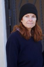 MARCIA CROSS Out with Her Dog in Santa Barbara 01/16/2025