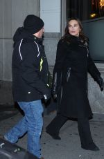 MARISKA HARGITAY on the Set of Law & Order: SVU at Hunt & Fish Club in Times Square 01/09/2025