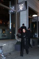 MARISKA HARGITAY on the Set of Law & Order: SVU at Hunt & Fish Club in Times Square 01/09/2025