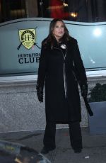 MARISKA HARGITAY on the Set of Law & Order: SVU at Hunt & Fish Club in Times Square 01/09/2025