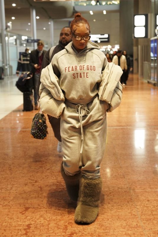 MEGAN THEE STALLION at Paris Airport Arrives for Paris Fashion Week 01/26/2025
