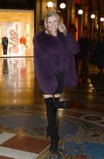 MICHELLE HUNZIKER Arrives to Celebrates Her 48th Birthday at Savini Restaurant in Milan 01/24/2025