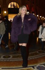 MICHELLE HUNZIKER Arrives to Celebrates Her 48th Birthday at Savini Restaurant in Milan 01/24/2025