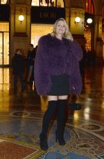 MICHELLE HUNZIKER Arrives to Celebrates Her 48th Birthday at Savini Restaurant in Milan 01/24/2025