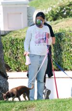 MICHELLE RODRIGUEZ Walks Her Dogs Near Fire-affected Runyon Canyon 01/09/2025