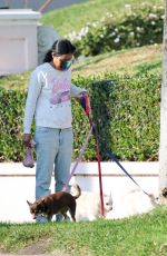 MICHELLE RODRIGUEZ Walks Her Dogs Near Fire-affected Runyon Canyon 01/09/2025