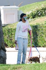 MICHELLE RODRIGUEZ Walks Her Dogs Near Fire-affected Runyon Canyon 01/09/2025