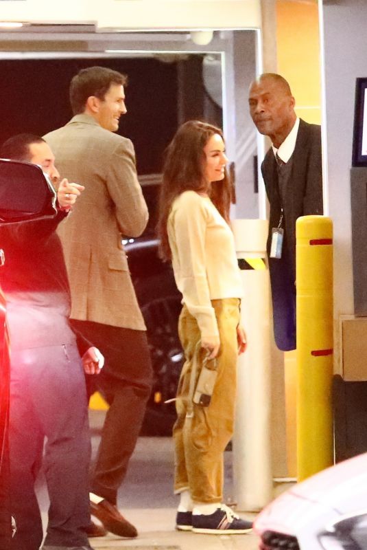 MILA KUNIS and Ashton Kutcher Arrives at Soho House for Lunch 01/15/2025