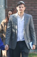 MILA KUNIS and Ashton Kutcher Leaves Temple Emanuel of Beverly Hills 01/18/2025