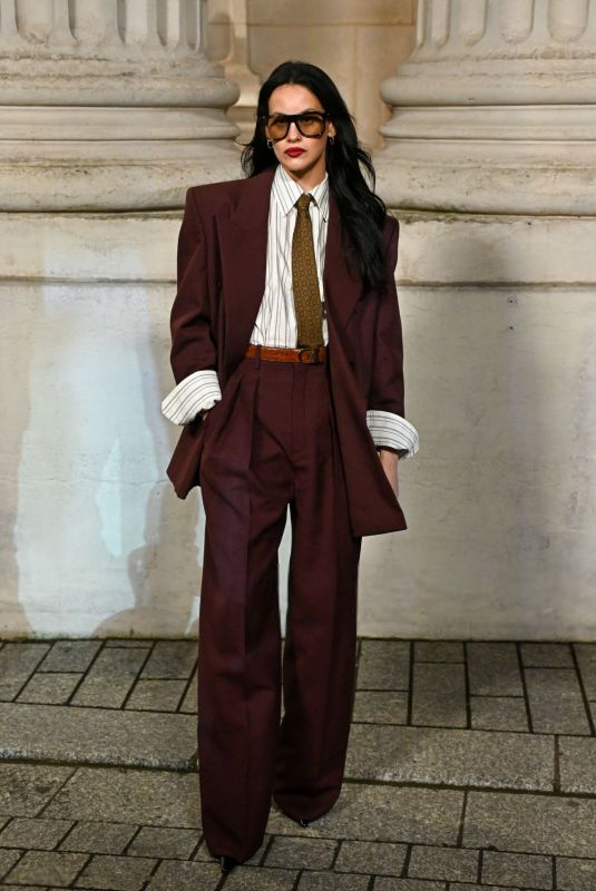 MILENA SMIT at Saint Laurent Menswear Fall-Winter 2025/2026 Show at Paris Fashion Week 01/28/2025