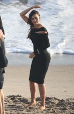 MIRANDA KERR at a Photoshoot on the Beach in Malibu 01/30/2025