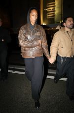 MONA TOUGAARD Holds Hands with a Mystery Man After Dinner at LouLou in Paris 01/26/2025