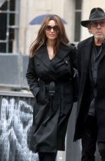 MONICA BELLUCCI and Tim Burton Out in Paris 01/26/2025