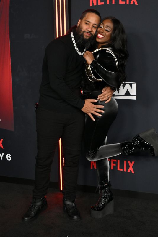 NAOMI at WWE Monday Night RAW Premiere at Intuit Dome in Inglewood 01/06/2025