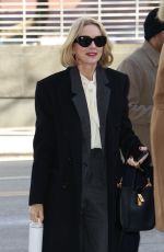 NAOMI WATTS Heading to Drew Barrymore Show in New York City 01/22/2025