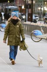 NAOMI WATTS Out Walking Her Dog in New York City 01/27/2025