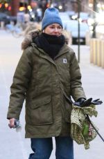 NAOMI WATTS Out Walking Her Dog in New York City 01/27/2025