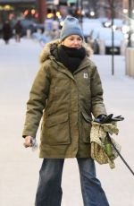 NAOMI WATTS Out Walking Her Dog in New York City 01/27/2025
