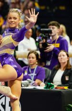 OLIVIA DUNNE at Florida v LSU Gymnastics Meet in Baton Rouge 01/17/2025