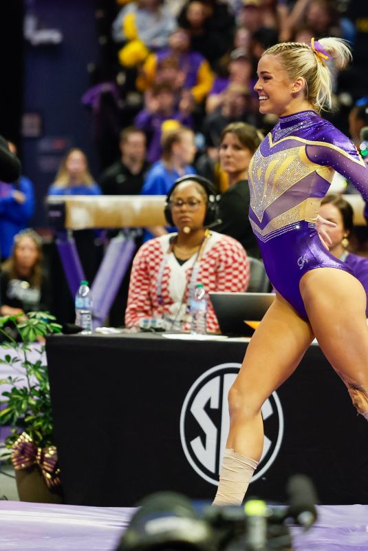 OLIVIA DUNNE at Florida v LSU Gymnastics Meet in Baton Rouge 01/17/2025