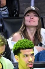 OLIVIA WILDE at NBA Game Between Los Angeles Lakers and Boston Celtics at Crypto.com Arena in Los Angeles 01/23/2025