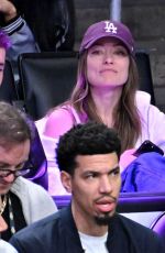 OLIVIA WILDE at NBA Game Between Los Angeles Lakers and Boston Celtics at Crypto.com Arena in Los Angeles 01/23/2025