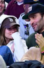 OLIVIA WILDE at NBA Game Between Los Angeles Lakers and Boston Celtics at Crypto.com Arena in Los Angeles 01/23/2025