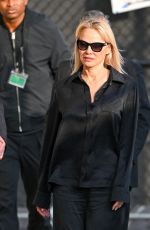 PAMELA ANDERSON Arrives at Jimmy Kimmel Live! in Hollywood 01/30/2025