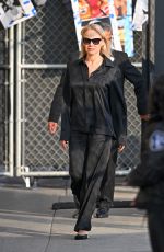 PAMELA ANDERSON Arrives at Jimmy Kimmel Live! in Hollywood 01/30/2025