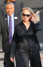 PAMELA ANDERSON Arrives at Jimmy Kimmel Live! in Hollywood 01/30/2025