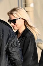 PAMELA ANDERSON Arrives at Jimmy Kimmel Live! in Hollywood 01/30/2025