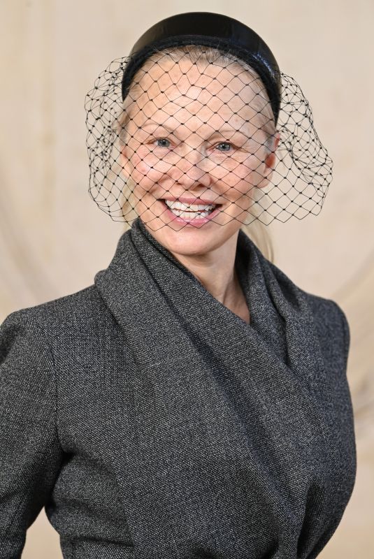PAMELA ANDERSON at Christian Dior Haute Couture Show at Paris Fashion Week 01/27/2025