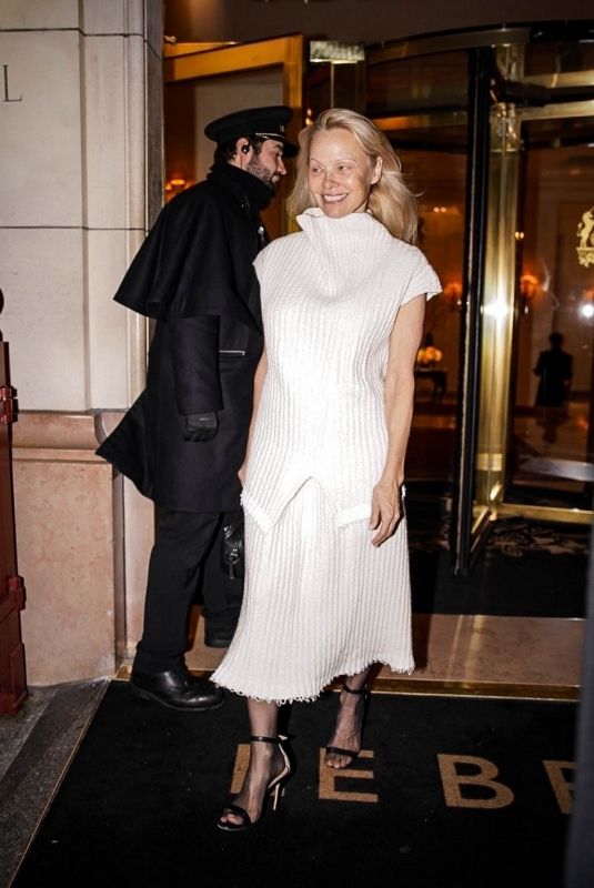PAMELA ANDERSON Night Out at Paris Fashion Week 01/26/2025