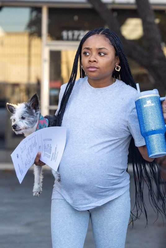 Pregant SKAI JACKSON Out and About in Sherman Oaks 01/15/2025