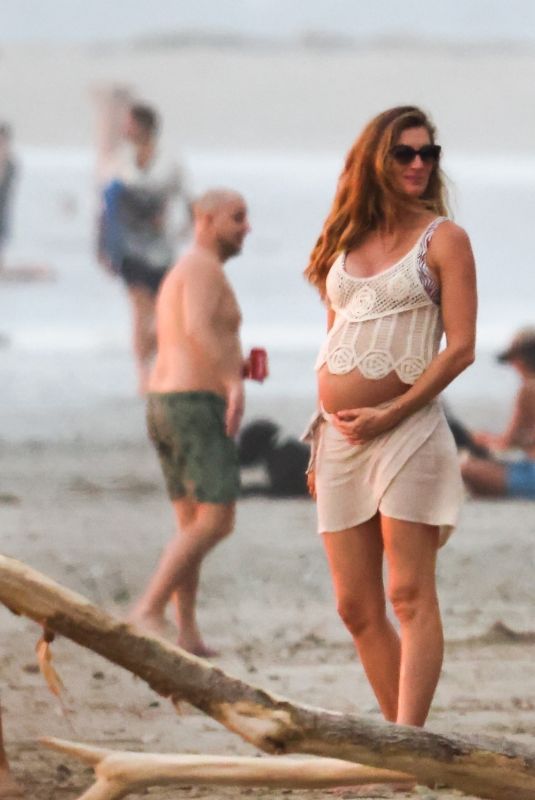 Pregnant GISELE BUNDCHEN Out at a Beach in Costa Rica 12/23/2024