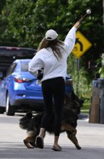 Pregnant GISELE BUNDCHEN Out with Her Dogs in Miami 01/13/2025
