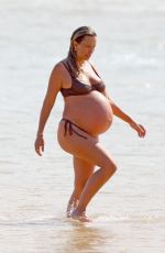 Pregnant RENEE BARGH in Bikini at Avalon Beach in Sydney 01/02/2025