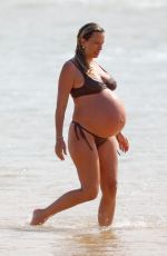 Pregnant RENEE BARGH in Bikini at Avalon Beach in Sydney 01/02/2025