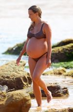 Pregnant RENEE BARGH in Bikini at Avalon Beach in Sydney 01/02/2025