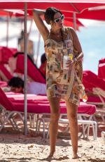 RHEA DURHAM in Bikini at a Beach in Barbados 12/31/2024