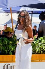 SABRINA DHOWRE and Idris ELBA Arrives at a Beachfront Restaurant in Ipanema 01/02/2025