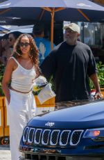 SABRINA DHOWRE and Idris ELBA Arrives at a Beachfront Restaurant in Ipanema 01/02/2025