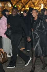SABRINA DHOWRE and Idris ELBA Leaves Louis Vuitton Fashion Show in Paris 01/21/2025