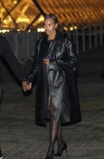 SABRINA DHOWRE and Idris ELBA Leaves Louis Vuitton Fashion Show in Paris 01/21/2025