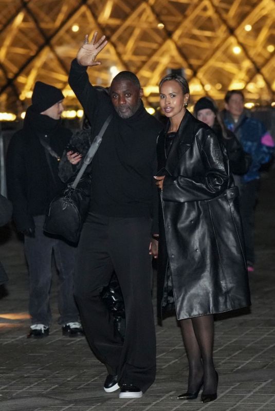 SABRINA DHOWRE and Idris ELBA Leaves Louis Vuitton Fashion Show in Paris 01/21/2025