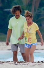 SHANIA TWAIN and Frederic Thiebaud Out at a Beach in Tulum 01/22/2025